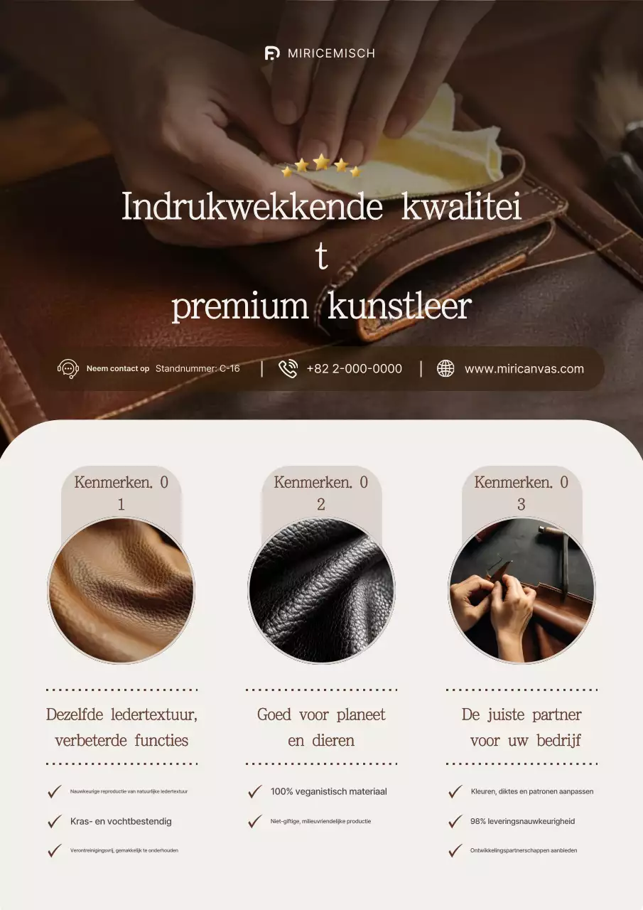 Promotie van technologie voor de productie van hoogwaardig bruin leer