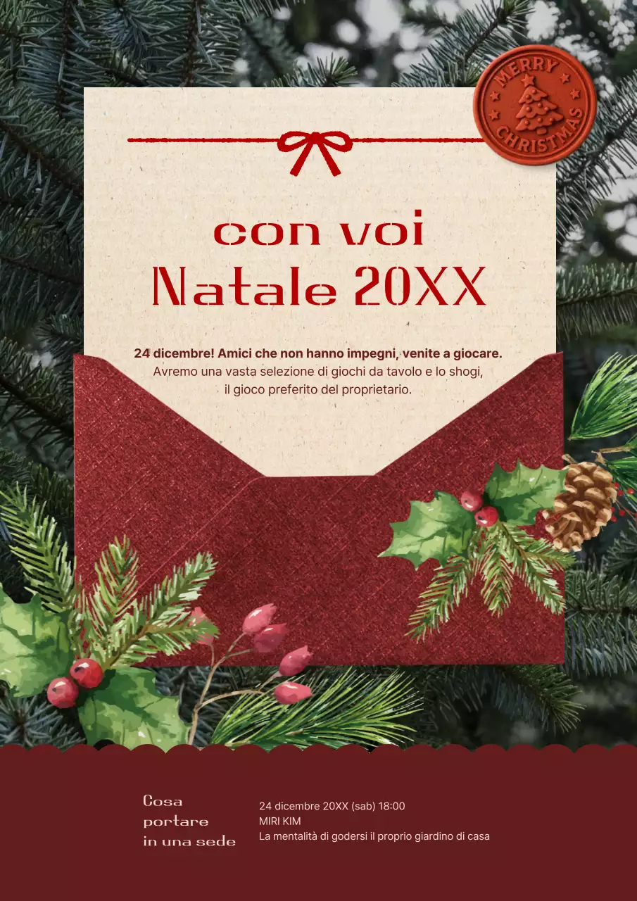 Invito di Natale vintage