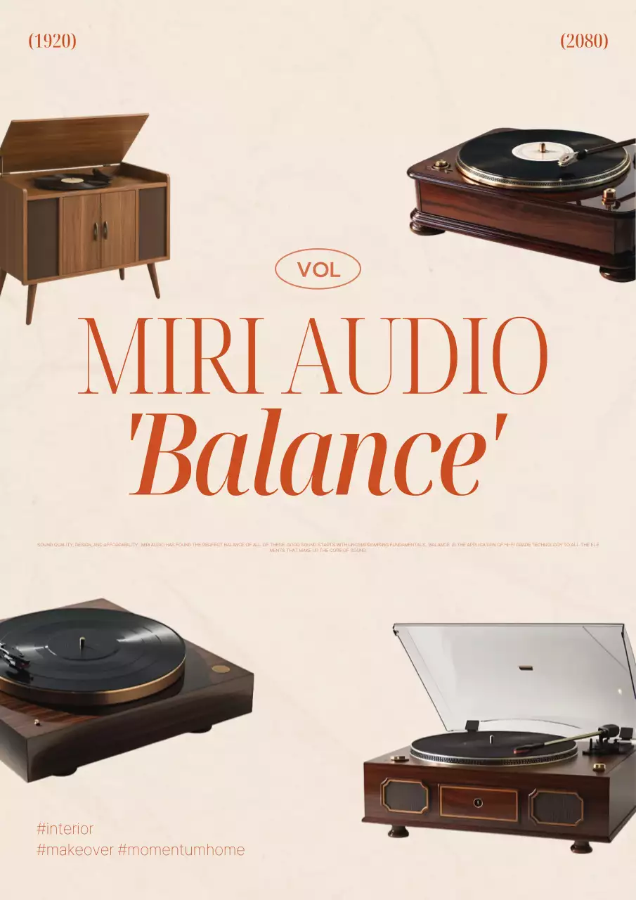 Quảng cáo âm thanh mâm xoay cổ điển màu be