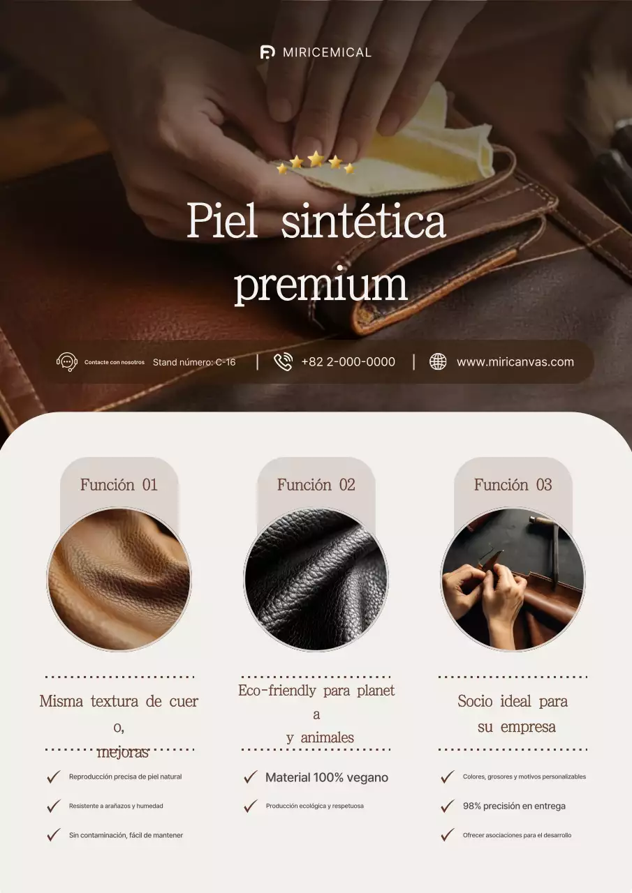 Promoción de tecnología para la fabricación de cuero marrón de alta calidad