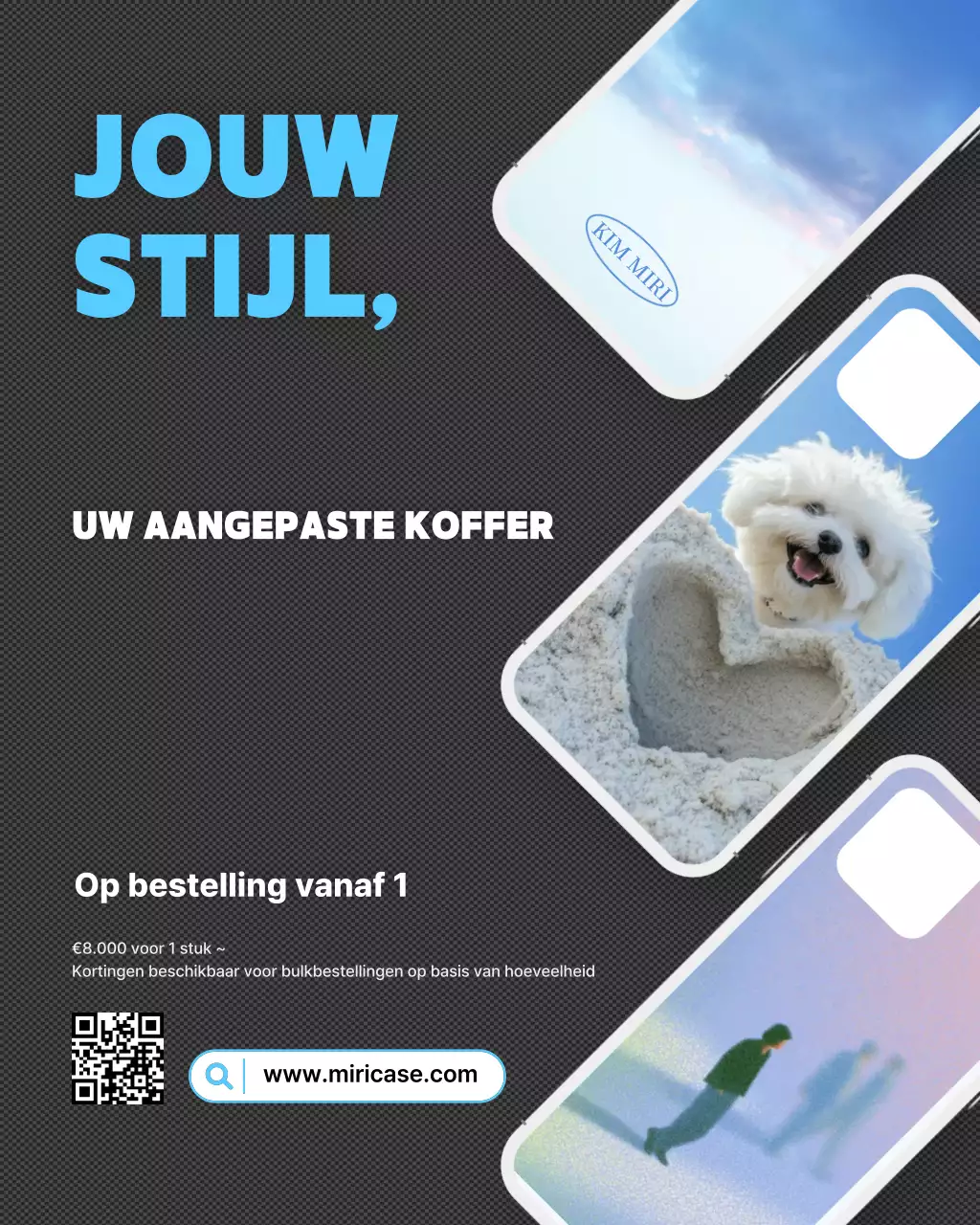 Zwarte moderne aangepaste advertentie