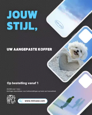 Zwarte moderne aangepaste advertentie