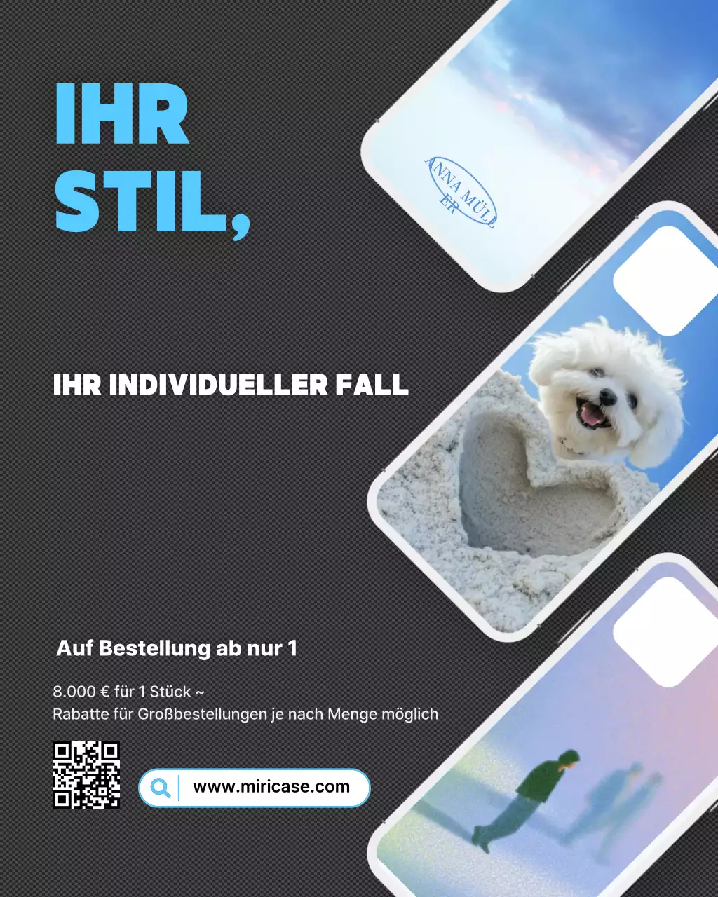 Schwarze moderne Customizing-Anzeige