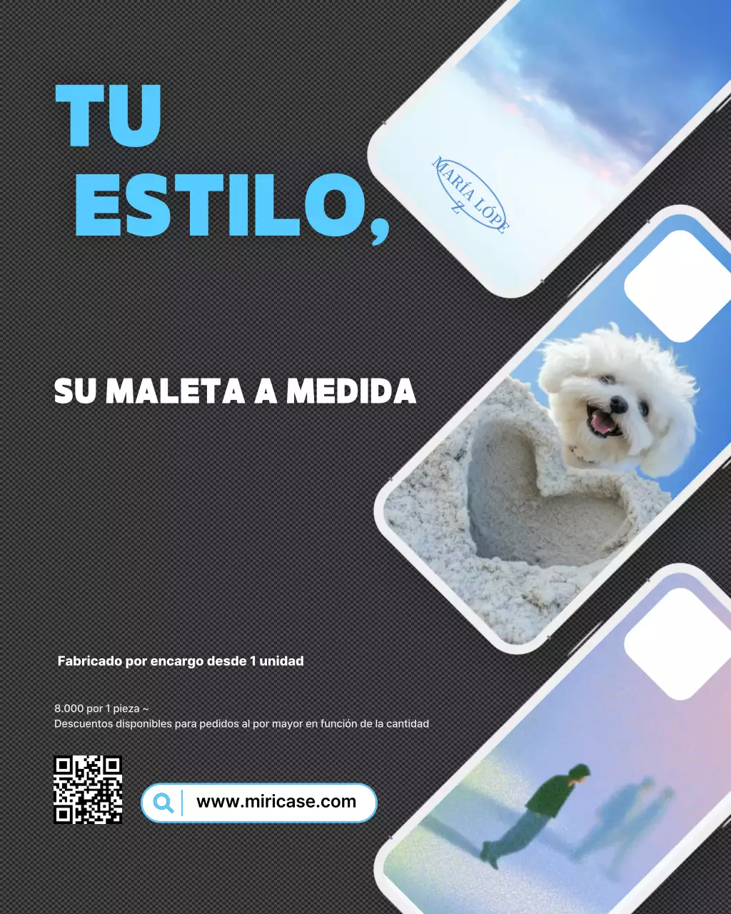 Anuncio personalizado moderno negro