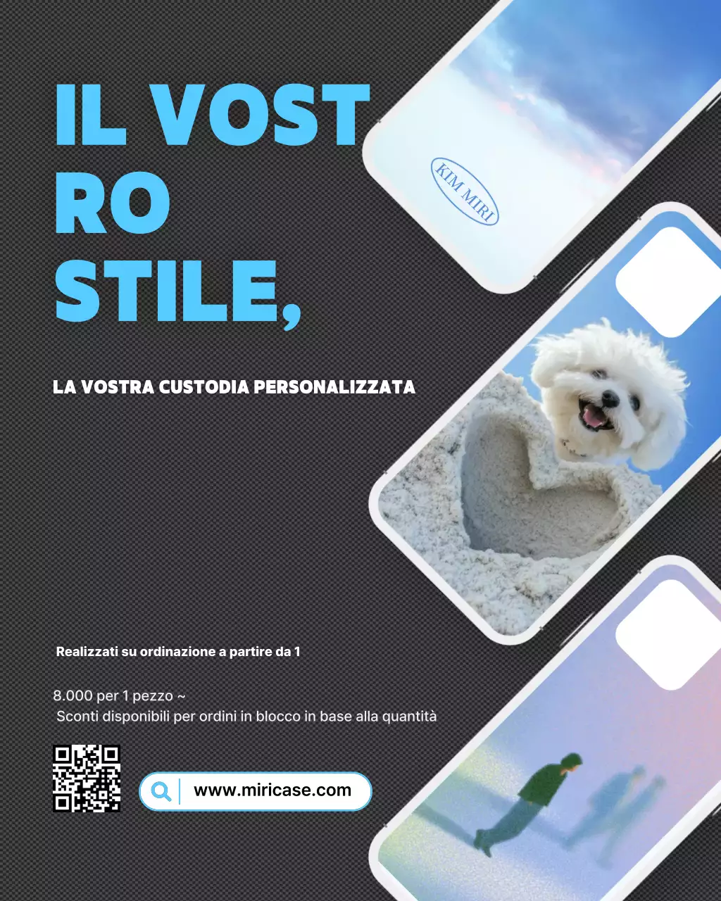 Annuncio pubblicitario di personalizzazione moderna nera