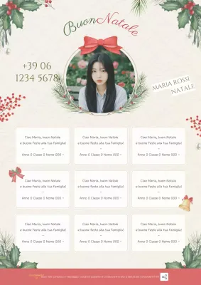 Cartolina di Natale semplice beige