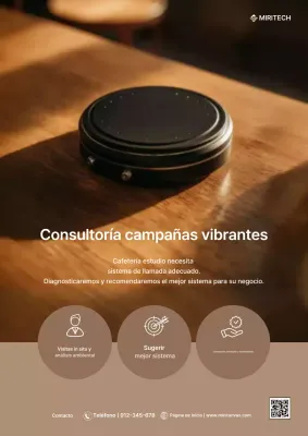 Publicidad empresarial moderna en color marrón