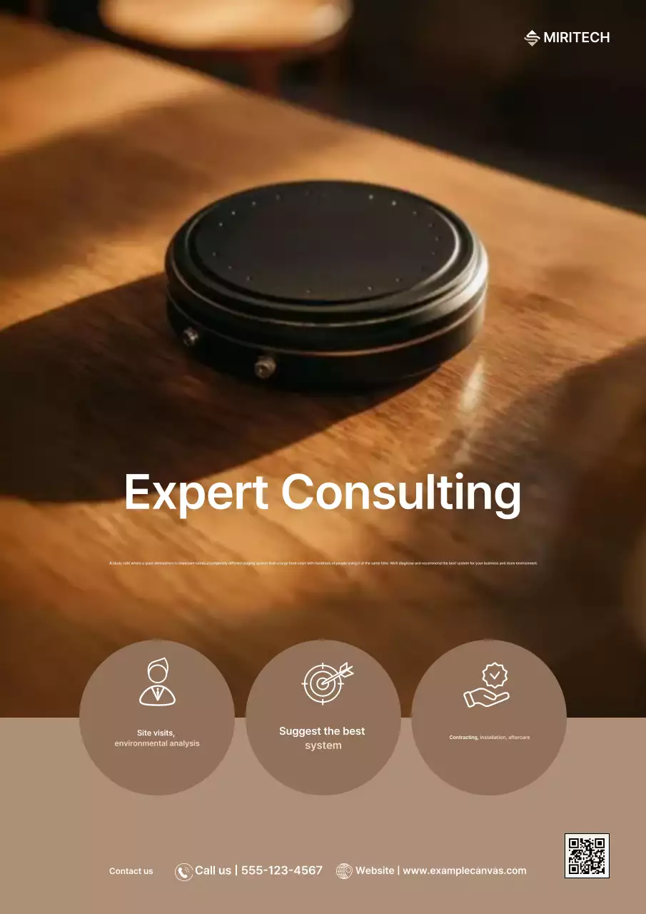 Quảng cáo kinh doanh hiện đại màu nâu