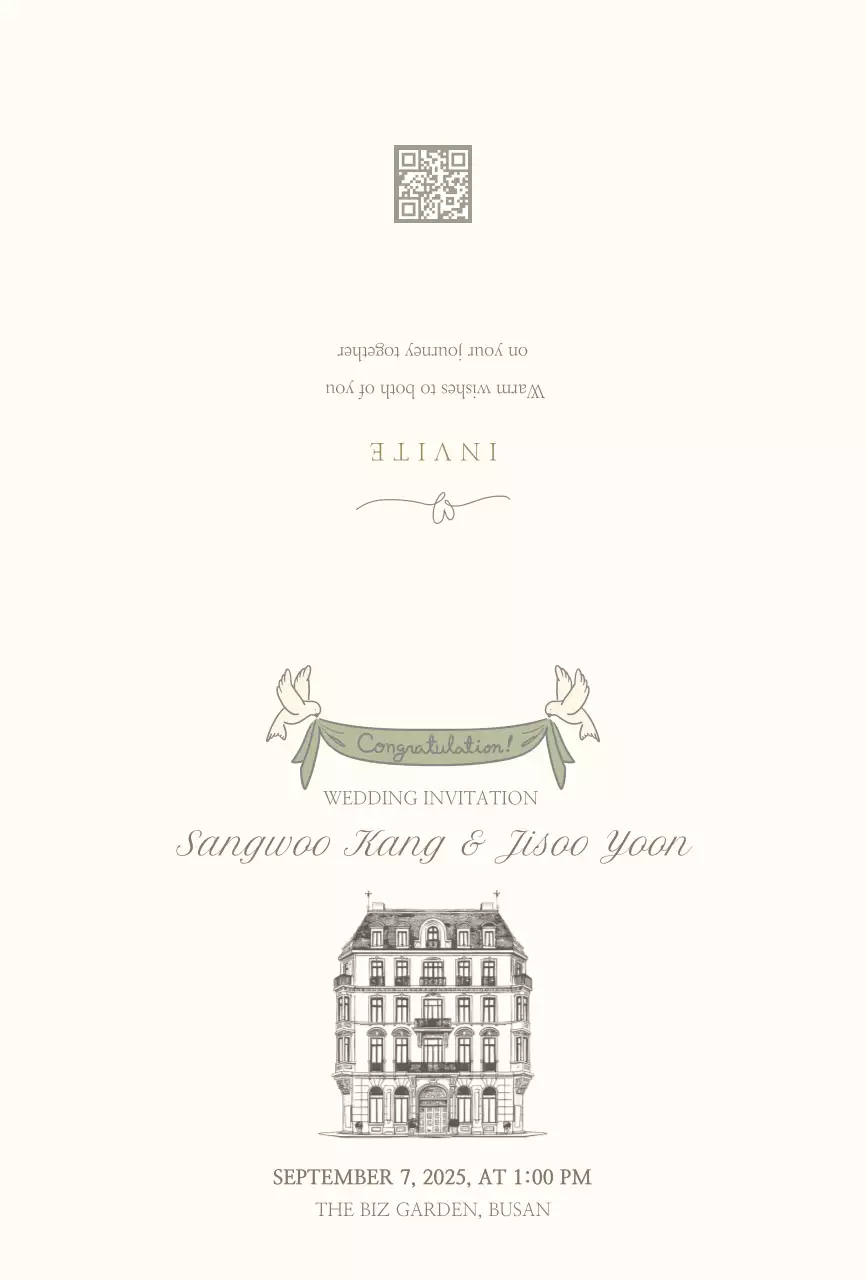 Ivory Classic Wedding Invitation