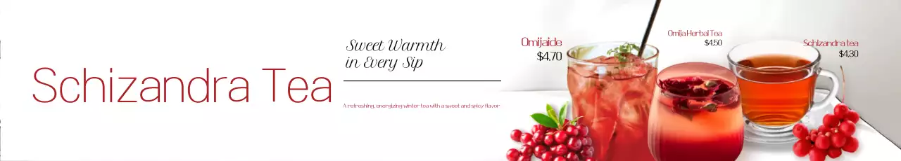 Anúncio do Chá Vermelho Moderno para a Saúde