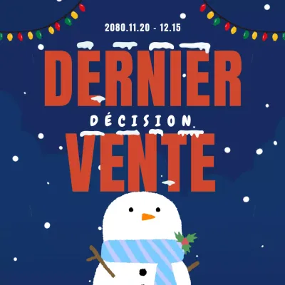 Soldes d'hiver simples en bleu marine