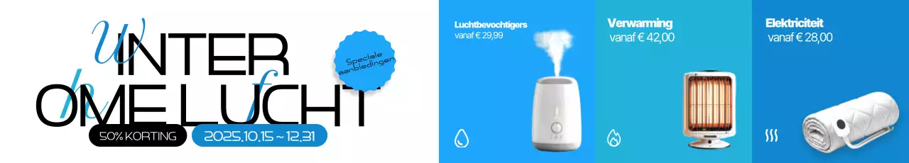 Hemelsblauwe moderne winteruitverkoop