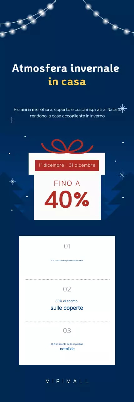 Evento di saldi invernali Navy Simple