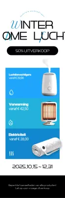 Blauwe moderne apparaten aanbieding