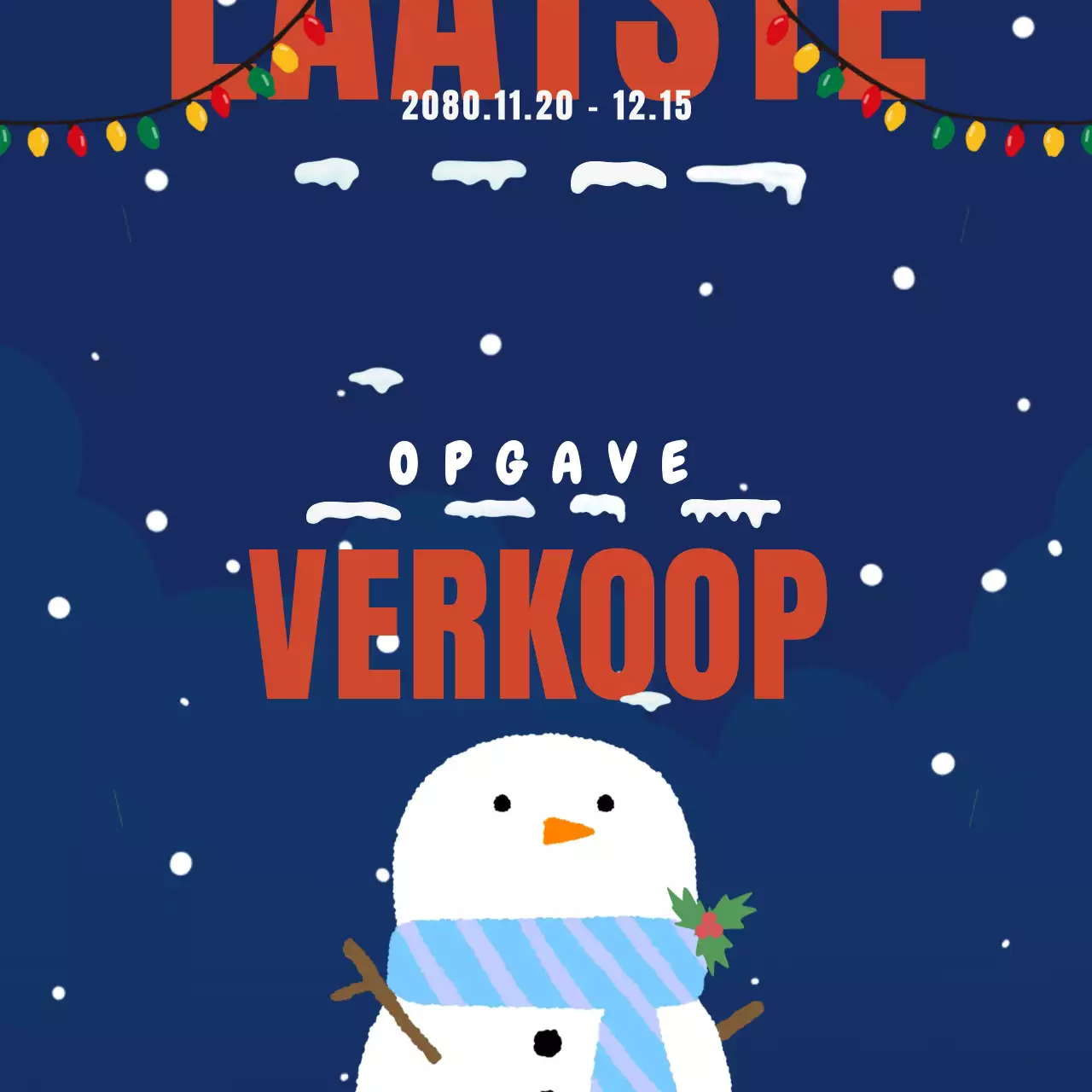 Marineblauwe eenvoudige winteruitverkoop