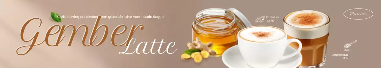 Bruine moderne drankadvertentie