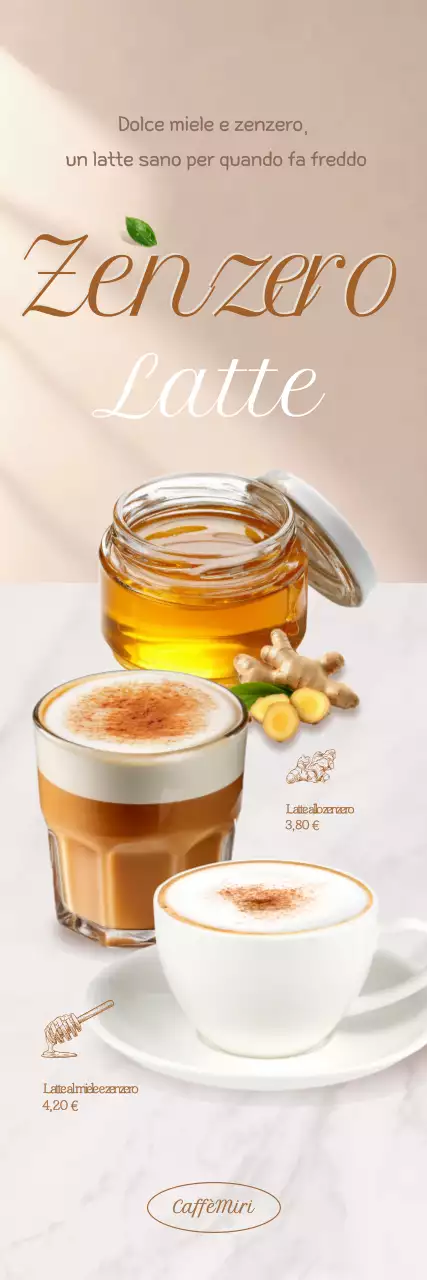 Pubblicità di bevande moderne beige