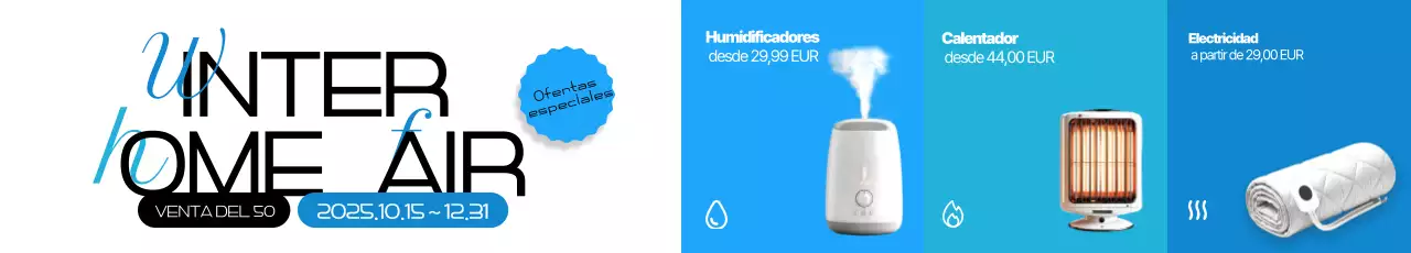 Rebajas de invierno modernas en azul cielo