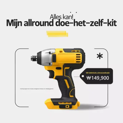 Gele moderne doe-het-zelfadvertentie