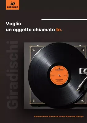 Pubblicità di musica vintage nera