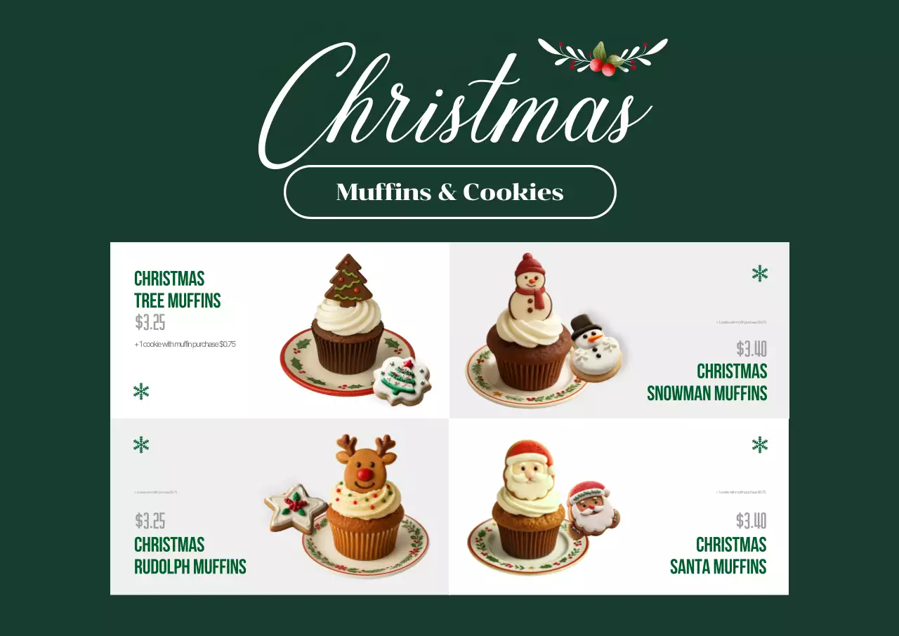 Iklan Natal Vintage Hijau