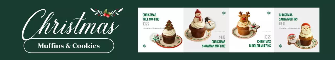 Anúncio natalino vintage verde