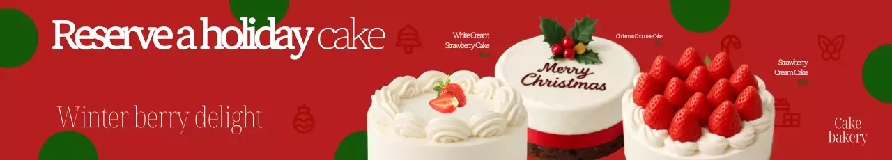 Anúncio de Bolo Simples Vermelho