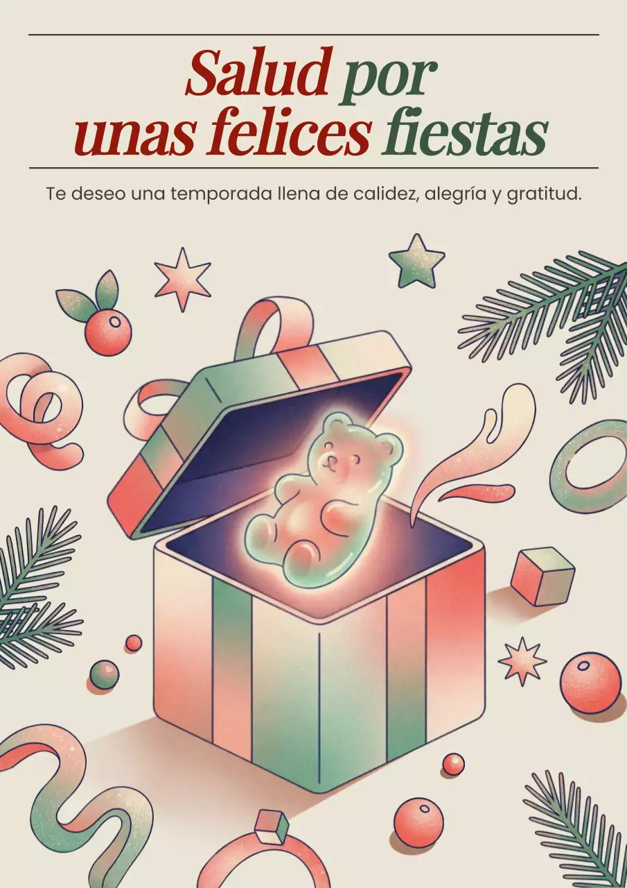 Saludo festivo beige