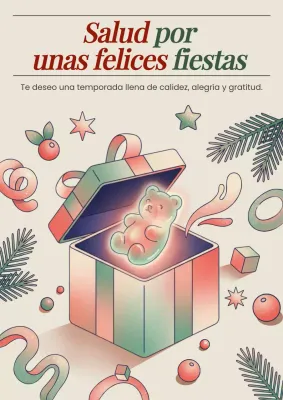 Saludo festivo beige