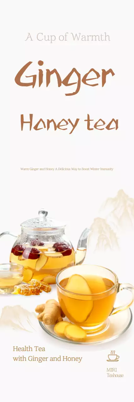 Anúncio do Chá Tradicional Bege para a Saúde