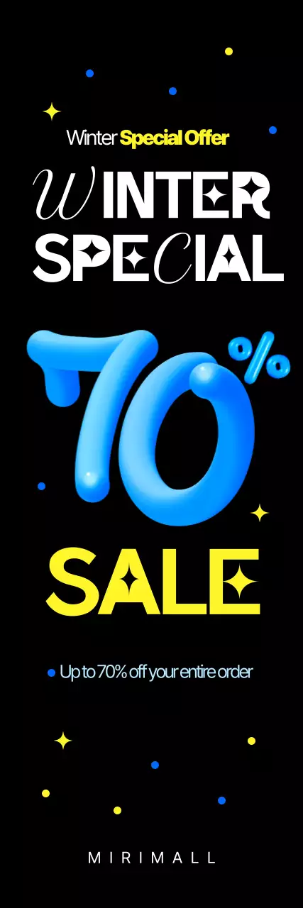 Anúncio de Venda Moderna em Preto