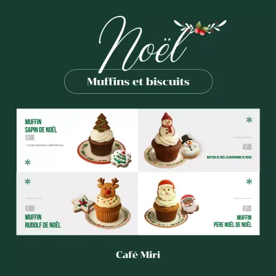 Menu de Noël Green Baby en promotion