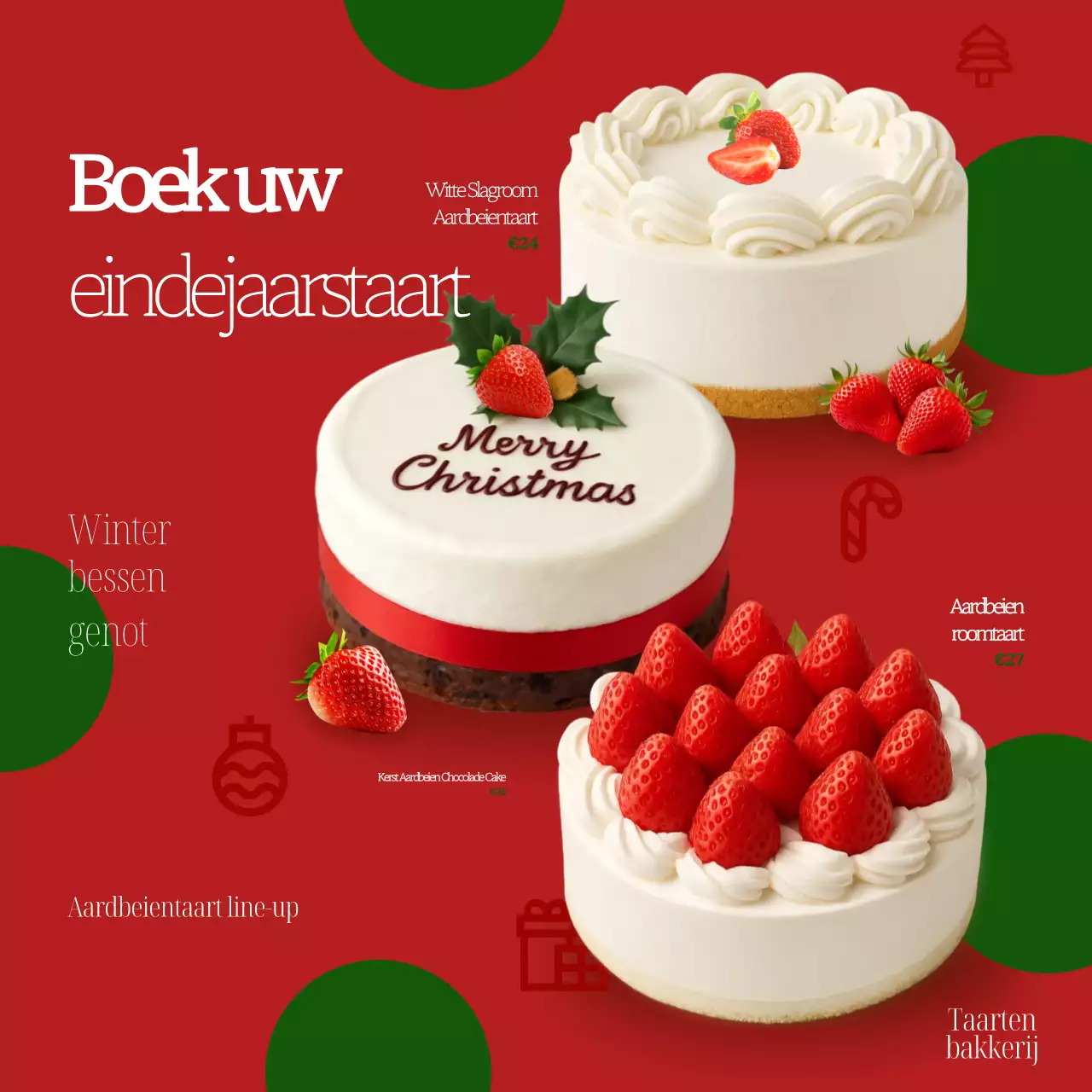 Rode Eenvoudige Taart Promotie