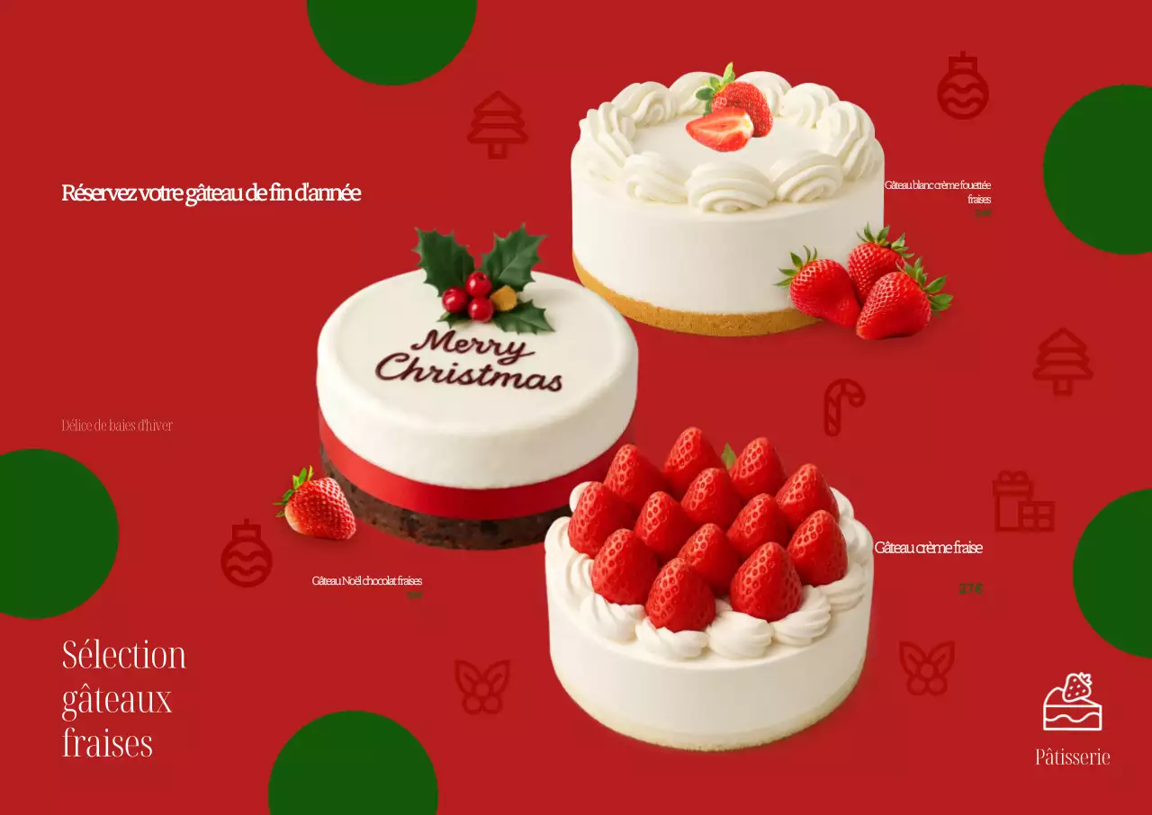 Publicité de Noël pour bébé rouge