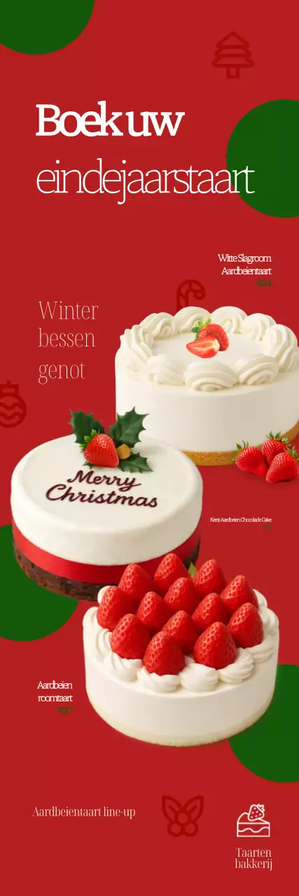Rode Eenvoudige Taart Promotie