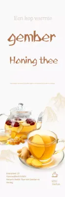 Beige Traditionele Gezondheidsthee Advertentie