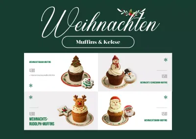 Grüne Vintage-Weihnachtswerbung