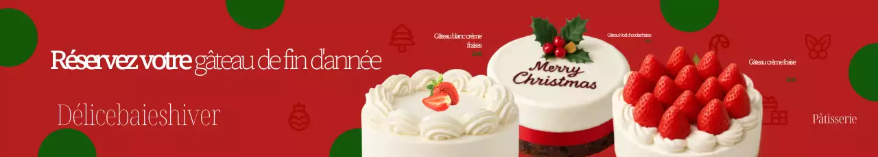 Publicité pour le gâteau Red Simple