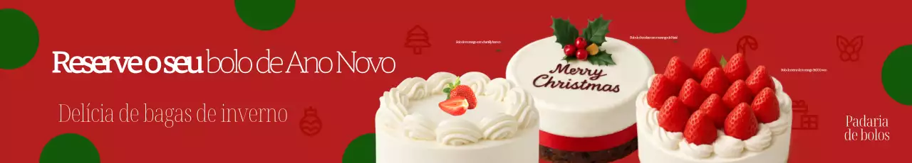 Anúncio de Bolo Simples Vermelho