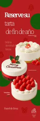 Promoción de pastel rojo simple