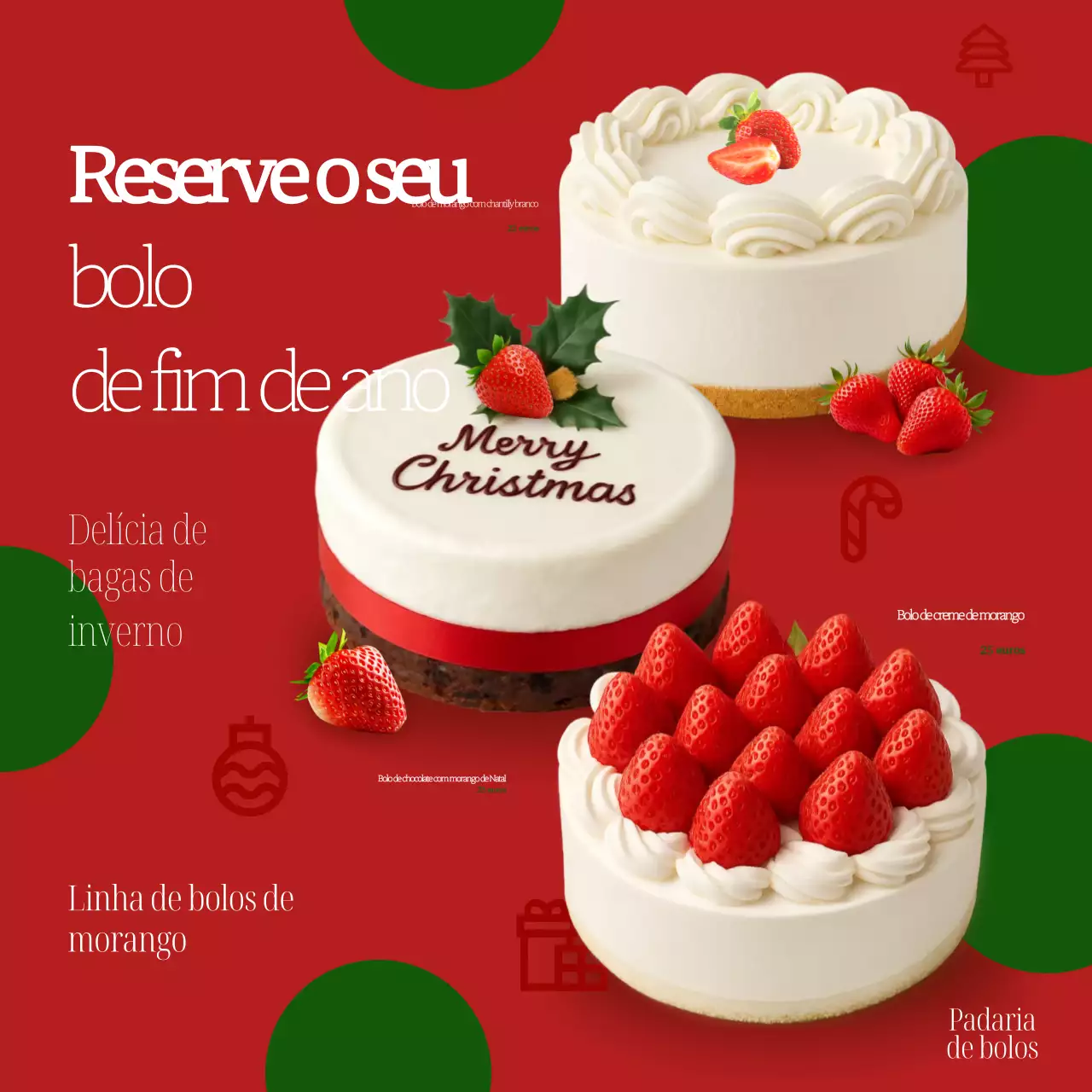 Promoção de Bolo Simples Vermelho