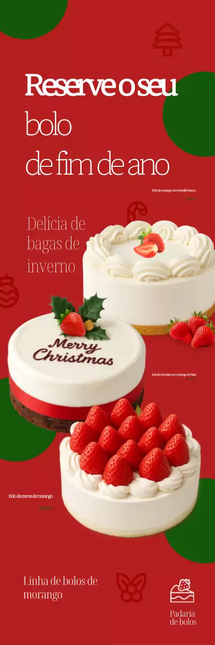 Promoção de Bolo Simples Vermelho