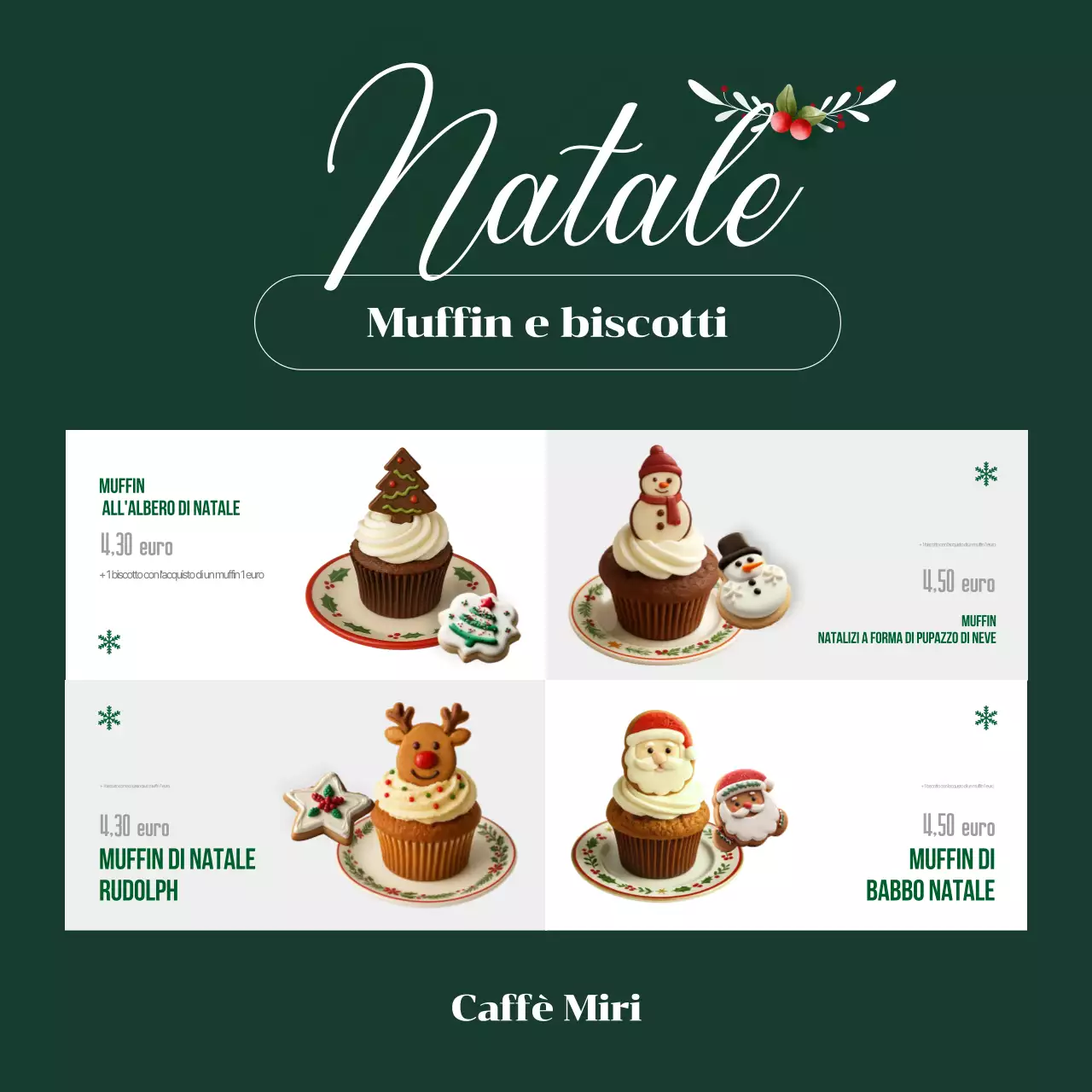 Promozione del menù di Natale Green Baby