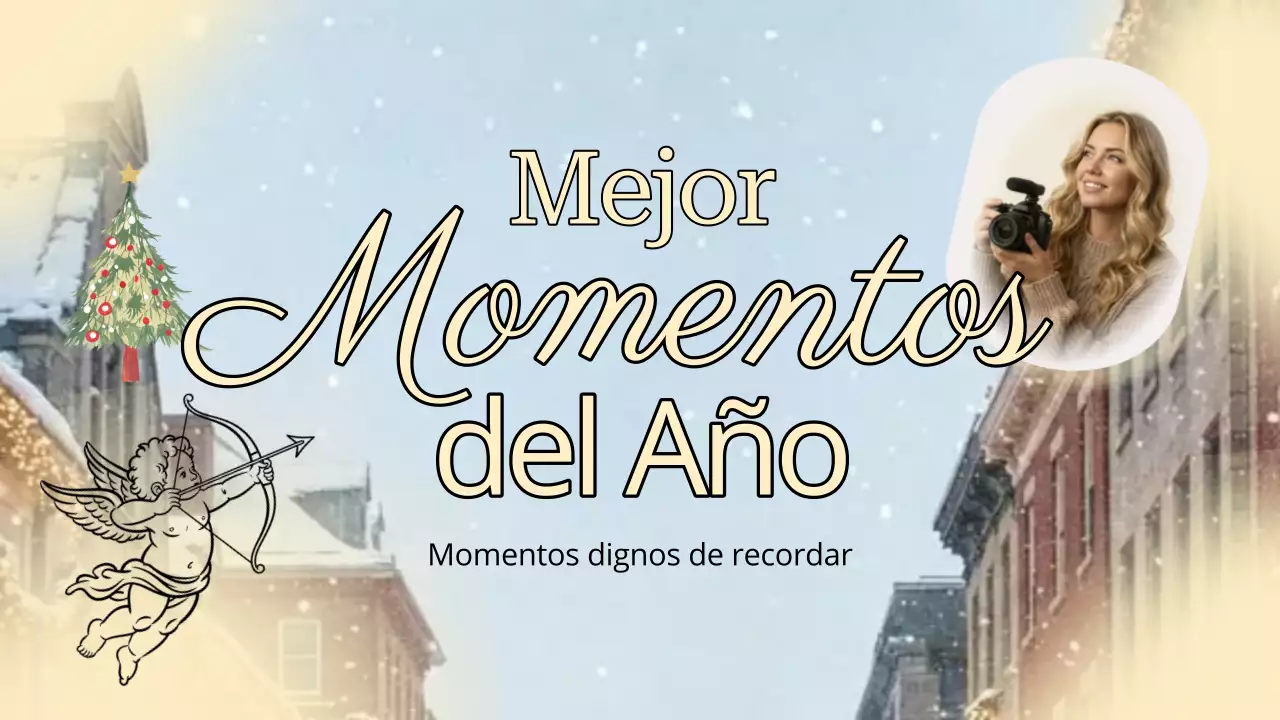 Anuncio festivo elegante en beige