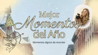 Anuncio festivo elegante en beige