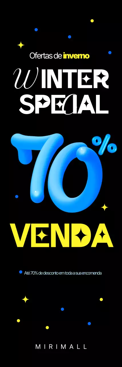 Anúncio de Venda Moderna em Preto