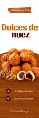 Anuncio de refrigerio simple marrón