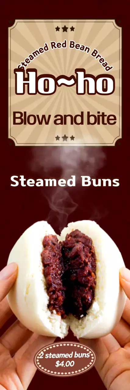 Anúncio retrô de lanche marrom