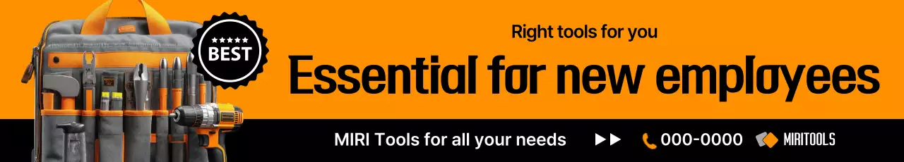 Anúncio do Conjunto de Ferramentas Modernas Laranja