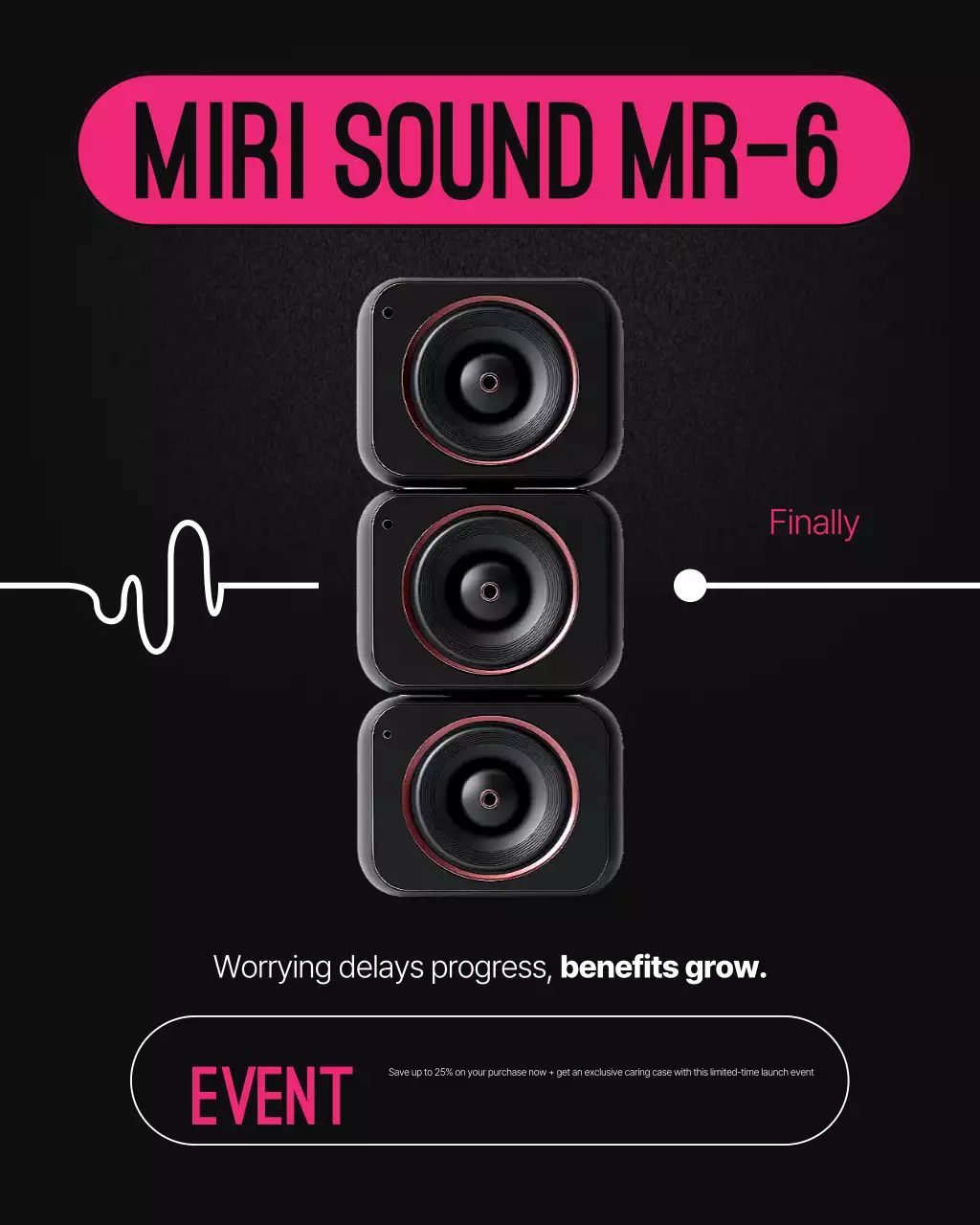 Hot Pink Modern Audio Product Promotion